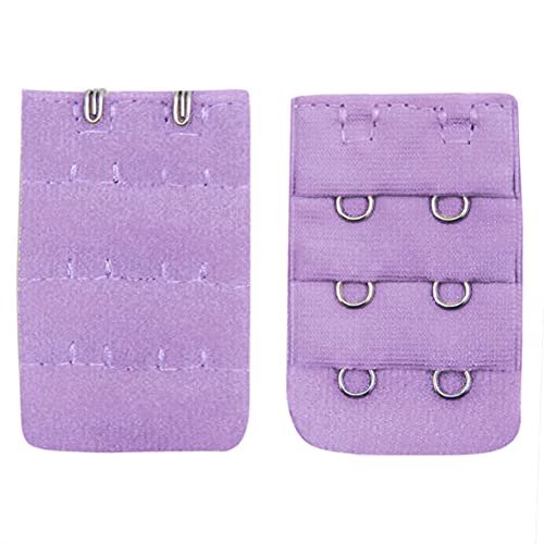 Tonsee Frauen Weichen Bequemen Elastischen BH Extender 1Paar BH Verlängerungsriemen 2 Haken 3 Reihen Lady BH Extender BH Band(Lila) von Tonsee Bekleidung