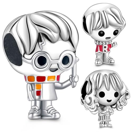 Tonsunul Anhänger Lightning Boy&Rothaarige&Wave Girls Armband Anhänger Set Armband Anhänger Anhänger Silber 925 für Frauen Armbänder Halskette Geschenk für Muttertag von Tonsunul