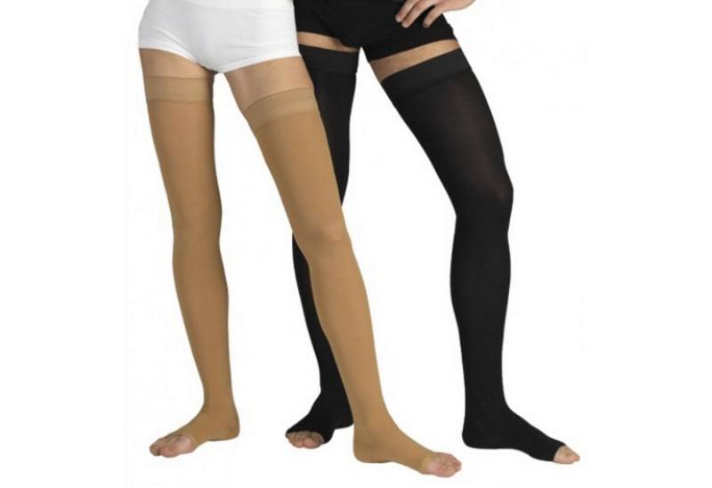 Tonus Elast Kompressionsstrümpfe Kompression Stützstrümpfe Fuß Zehen offen Klasse 1 0403LUX (1 Paar) Kompressionsstrümpfe von Tonus Elast