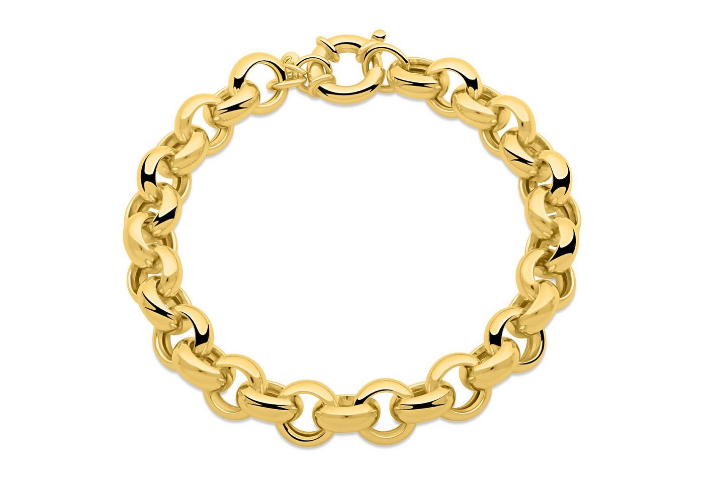 Tony Fein Armband Erbsarmband 585er Gelbgold Vergoldet Hochglanzpoliert, Made in Italy für Damen und Herren von Tony Fein