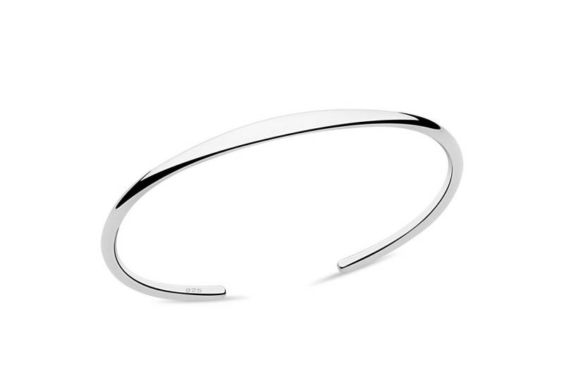 Tony Fein Armreif Schlicht 925er Silber 3-4 mm Hochglanzpoliert Massiv, Made in Italy für Damen und Herren von Tony Fein