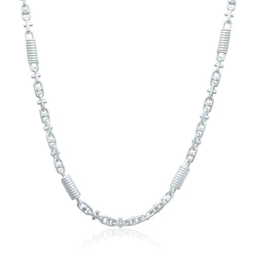 Tony Fein Monte Carlo Halskette Massiv 925 Silber Spiralkette Spindelkette für Herren und Damen Made in Italy von Tony Fein