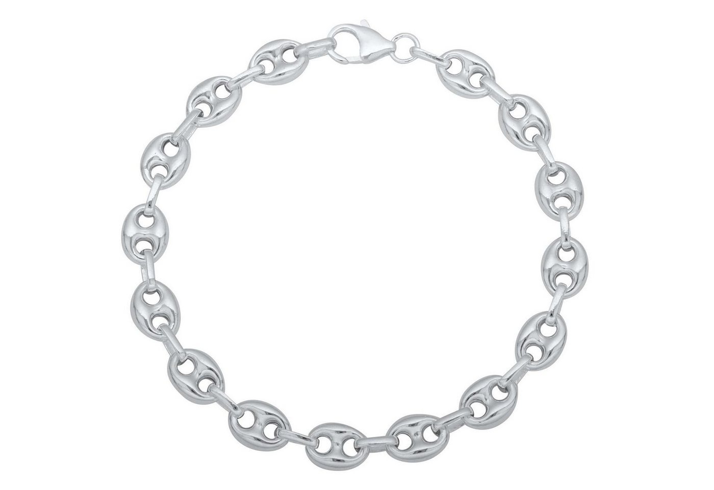 Tony Fein Silberarmband Kaffeebohnenarmband 8mm 925 Silber, Made in Italy für Damen und Herren von Tony Fein