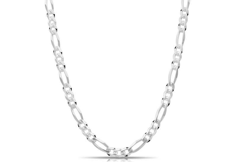 Tony Fein Silberkette Figarokette 7 mm 925 Silber Hochglanzpoliert Massiv, Made in Italy für Damen und Herren von Tony Fein