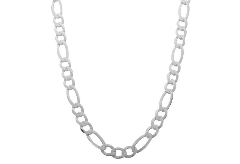 Tony Fein Silberkette Figarokette 8mm 925er Silber Massiv Poliert Diamantiert Gestempelt, Made in Italy für Damen und Herren von Tony Fein