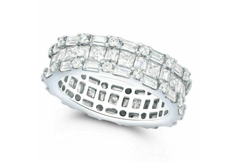 Tony Fein Silberring Ring 6,5 mm Cocktailring Memoire 925er Silber Rhodiniert, Made in Italy für Damen von Tony Fein