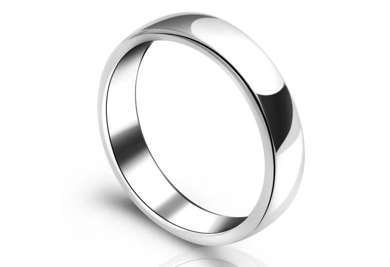 Tony Fein Silberring Ring Schlicht 5mm Massiv 925er Silber Rhodiniert, für Damen und Herren von Tony Fein