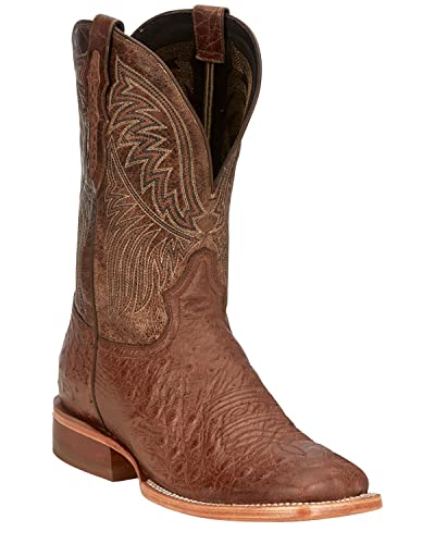 Tony Lama Alamosa Sa6102 Herren-Westernstiefel, Strauß, breit, quadratischer Zehenbereich, glatt, Braun, 47 EU von Tony Lama