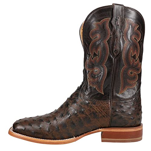 Tony Lama Boot Company Herren Moore Umber Brown Full Quill Strauß 27,9 cm Umbra Top, Braun, 39.5 EU von Tony Lama