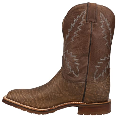 Tony Lama Bowie Westernstiefel für Herren, breite quadratische Zehenpartie, Xt5103, Braun, 48 EU von Tony Lama