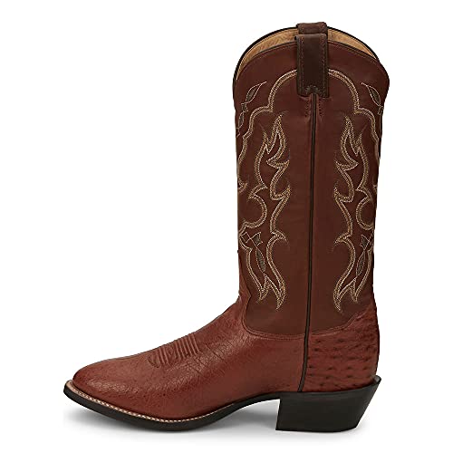 Tony Lama Tiberius O6081 Westernstiefel für Herren, runde Zehenpartie, Cognac-Multi-Strauß, 10.5 Narrow von Tony Lama