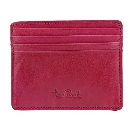 Tony Perotti Kreditkartenetui Leder Fuchsia von Tony Perotti