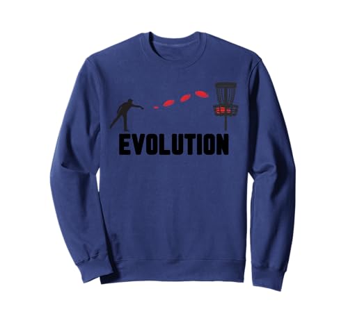 Männer werfen rote Scheibe in den Korb Evolution Disc Golf Sweatshirt Männer werfen rote Scheibe in den Korb Evolution Disc Golf Sweatshirt von Tony's Funny Disc Golf Shirt Apparel