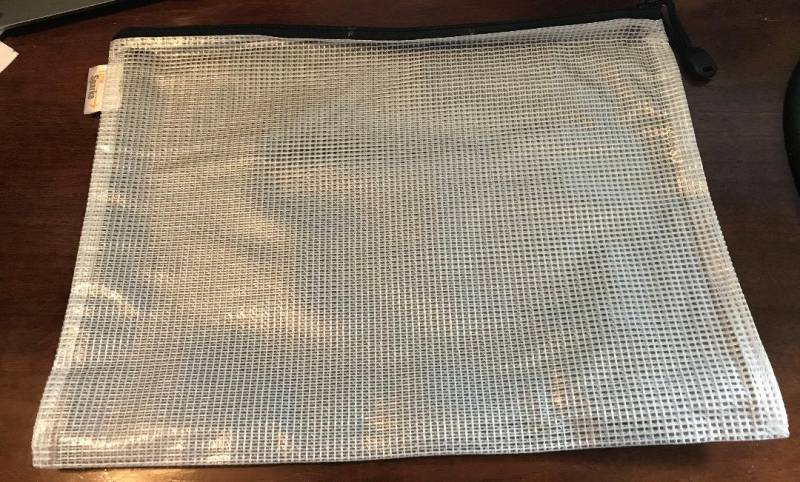 9 "x 12" Große Transparente Mesh-Vinyl-Projekttasche Mit Reißverschluss | Stricken Nähen Kreuzstich von TonyasSewingRoom