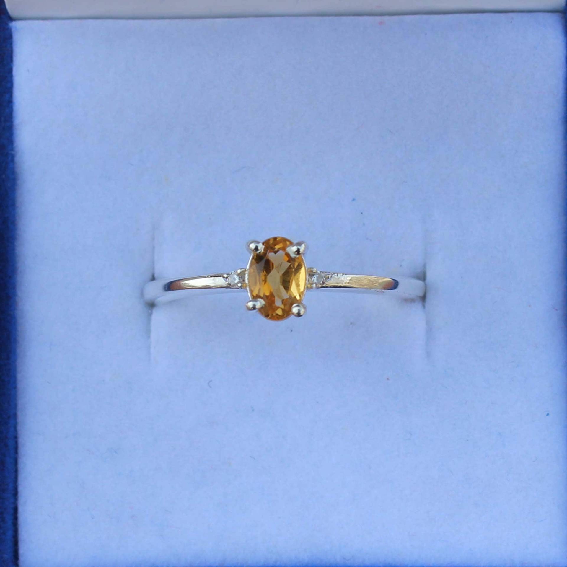 Natürliche Citrin Ring - 925 Sterling Silber Gelber Edelstein Hochzeit November Birthstone Jahrestag Geschenk Für Frauen von Tonyjewellers