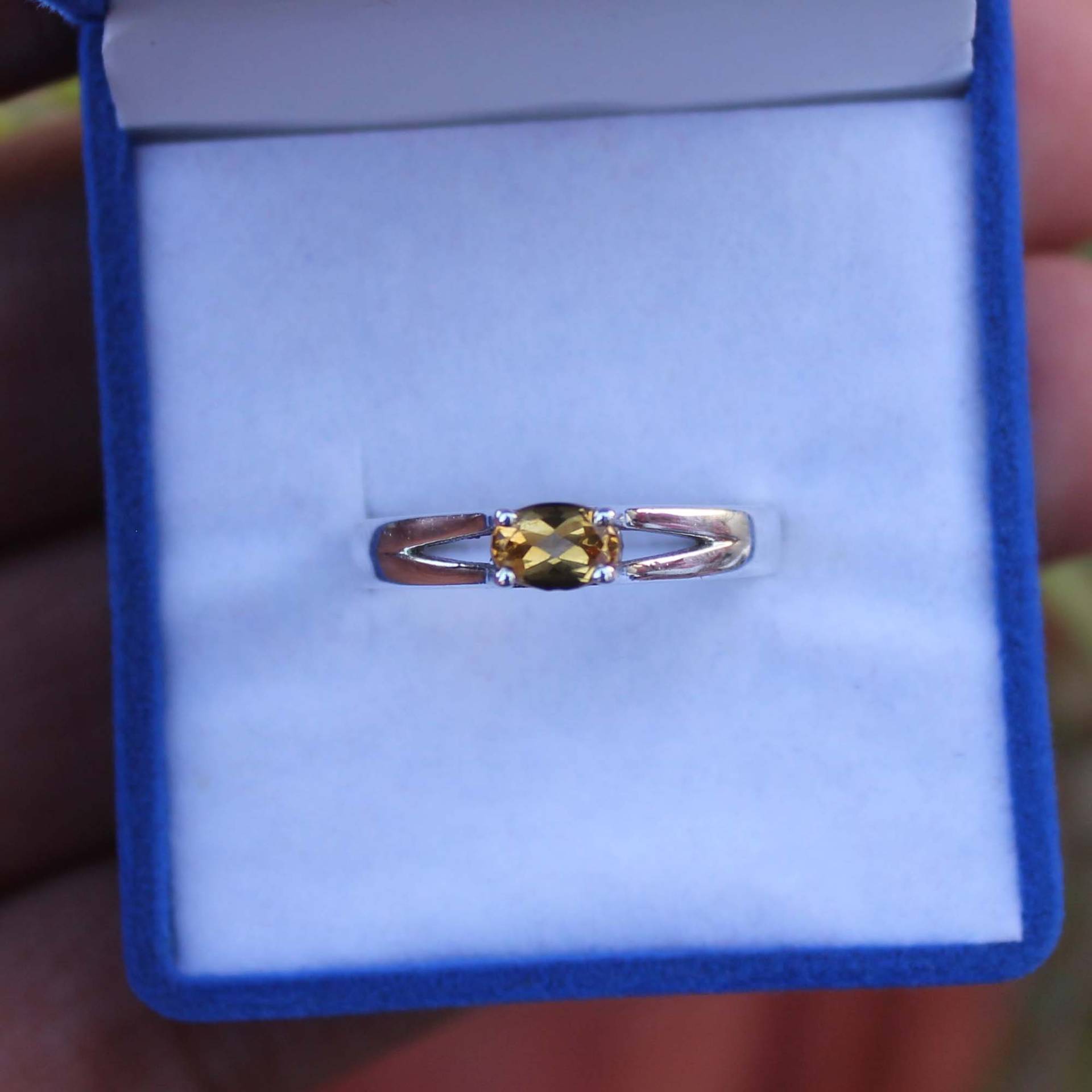 Natürlicher Citrin Ring - 925 Sterling Silber Cz November Geburtsstein - Verlobungsring - Trauring - Geschenk Für Frauen von Tonyjewellers