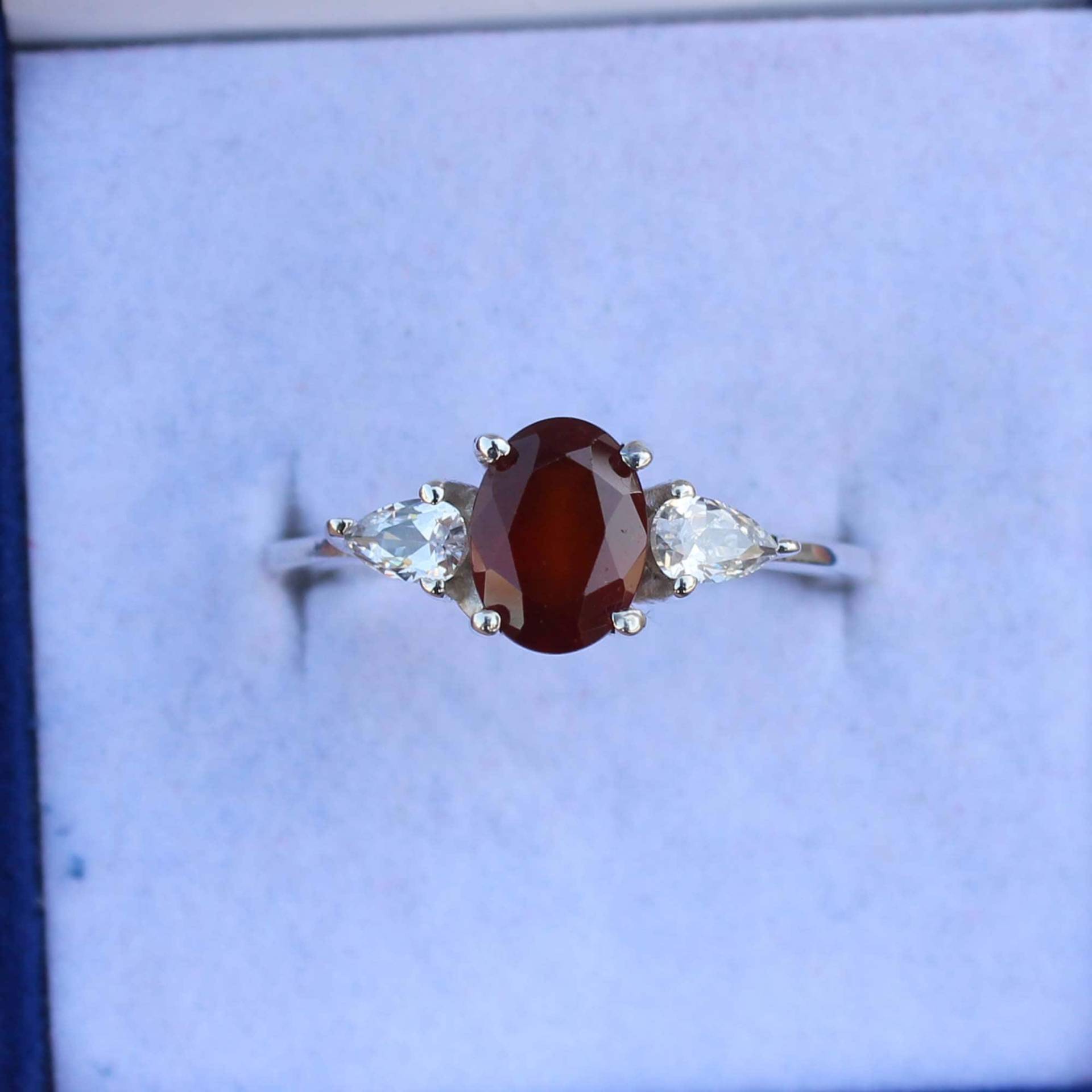 Natürlicher Hessonit Granat Ring, 925 Sterling Silber Verlobungsring, Ehering, Versprechen Januar Geburtsstein Geschenk Für Sie von Tonyjewellers