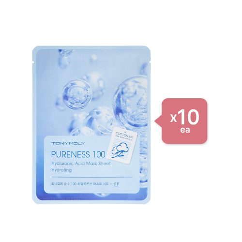 TONYMOLY - Pureness 100 Mask Sheet - Hyaluronic Acid (10er) Set von Tonymoly