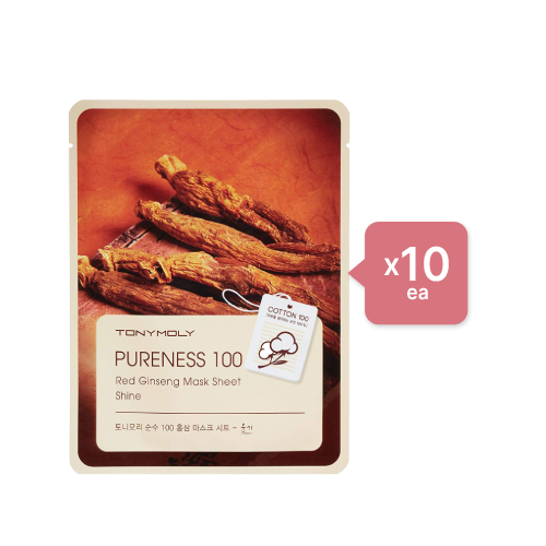 TONYMOLY - Pureness 100 Mask Sheet - Red Ginseng (10er) Set von Tonymoly