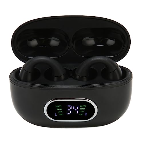 Stereo Clip On Translation Earbuds mit Lade Koffer, 300mAh Akku mit Großer Kapazität 144 Sprachen Übersetzung Kopfhörer Unterstützt Musik und Talk, für Business Travel Learning (Schwarz) von Tonysa