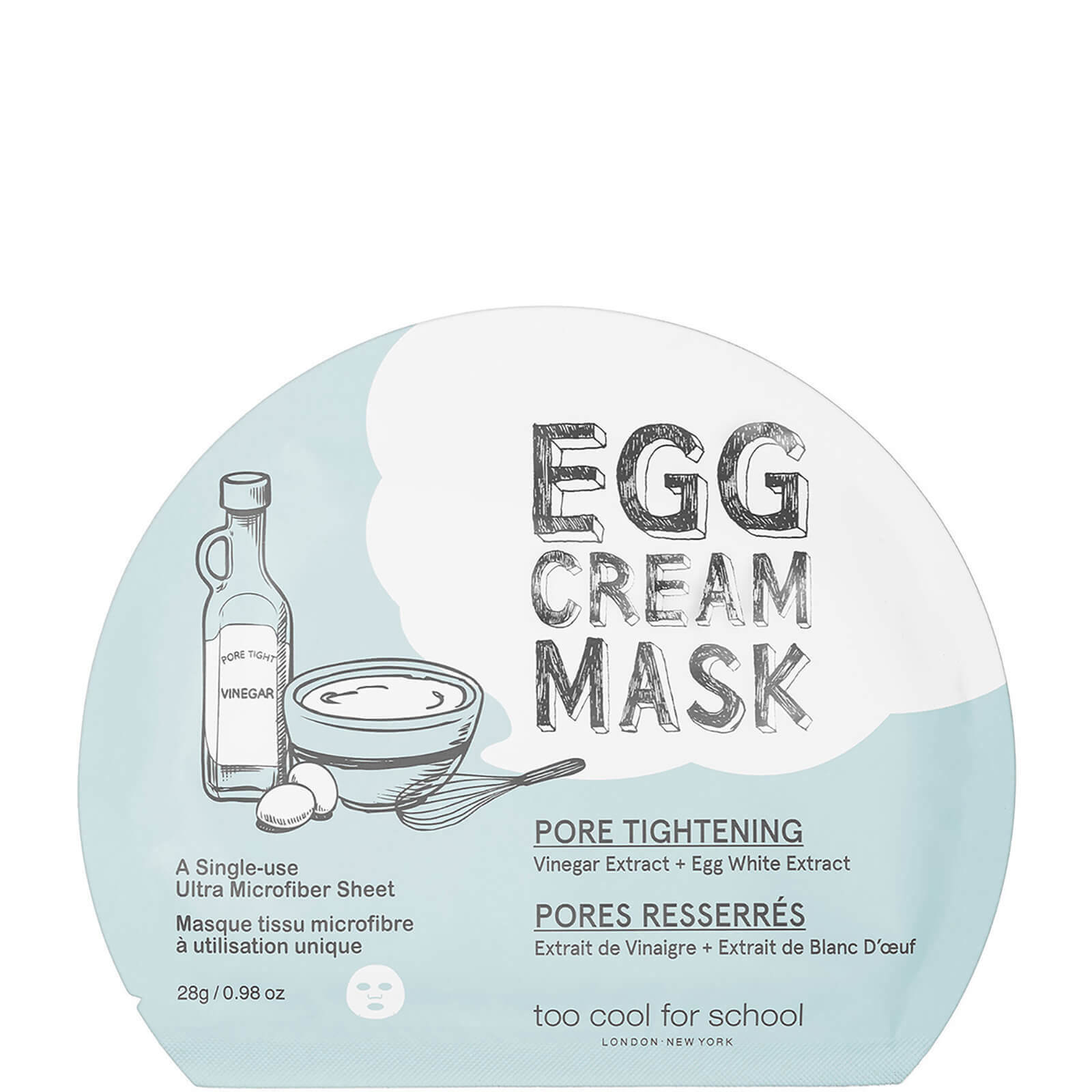 Too Cool For School Egg Cream Pore Tightening Mask 28.5g von Too Cool For School