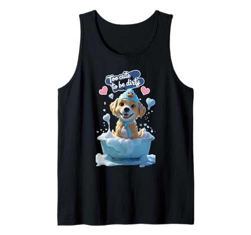 Lustiges Unisex-T-Shirt „Too Cute Dog“ für Herren, Damen und Kinder Tank Top von Too Cute Dog Funny Unisex Design For Men Women Tee