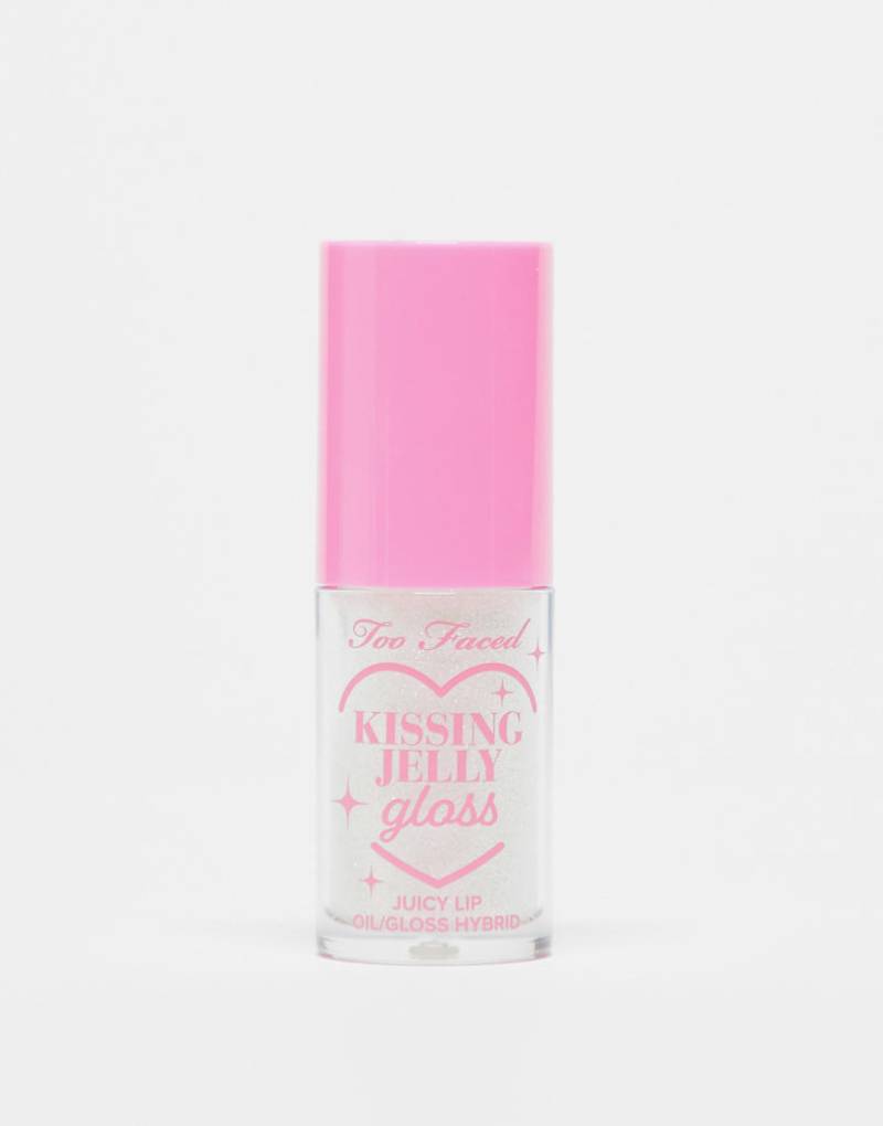 Too Faced - Kissing Jelly - Lipgloss-Öl in der Farbe Strawberry Frosting-Silber von Too Faced Cosmetics