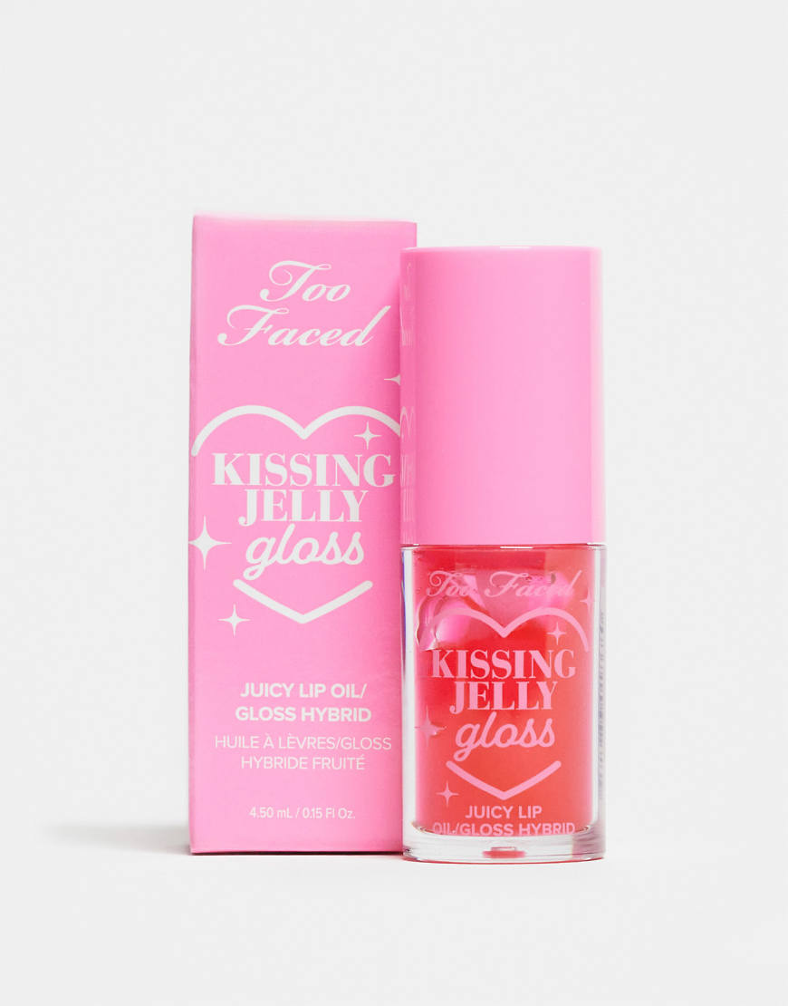 Too Faced - Kissing Jelly - Öl-Lipgloss in Sour Watermelon-Rosa von Too Faced Cosmetics
