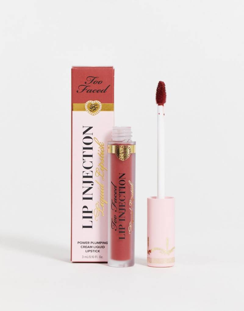 Too Faced - Lip Injection - Halbmatter, flüssiger Lippenstift - Large & In Charge-Kupfer von Too Faced Cosmetics