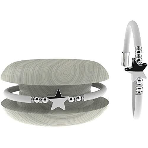 Damen-Armband TOOLATE Kautschuk mit Strass und Charm, Armband Macaron Mignon Schmuck mit Charm Herz Stern Glücksbringer - 100% Made in Italy, Gummi Damen-Armband TOOLATE Kautschuk mit Strass und Charm, Armband Macaron Mignon Schmuck mit Charm Herz Stern Glücksbringer - 100% Made in Italy, Gummi von Too Late
