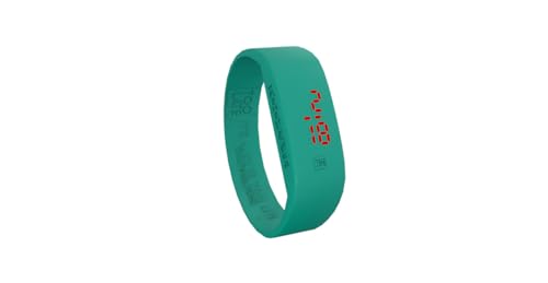 Too Late LED ORIGINAL Unisex Digital Led Ultra Light Silikon Uhr - Datum & Zeit - (S, Smaragdgrün) von Too Late