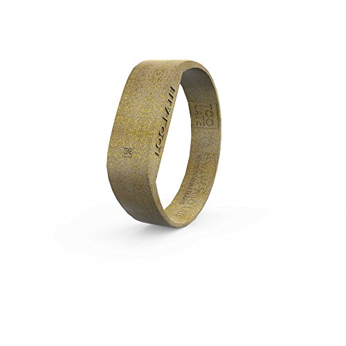 too 2 late Unisex Erwachsene Analog-Digital Uhr mit Silikon Armband LED Glitter Gold M von Too Late