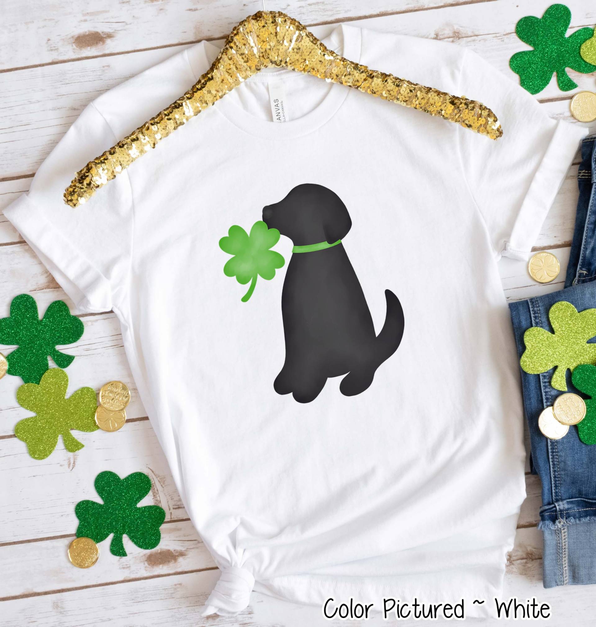 Schwarzes Labrador St. Patricks Day Shirt, Hundemutter Mädchen T-Shirts Für Frauen, Niedliches T-Shirt, Familie Passendes Shirt Schwarzes Labrador St. Patricks Day Shirt, Hundemutter Mädchen T-Shirts Für Frauen, Niedliches T-Shirt, Familie Passendes Shirt von TooCuteCustomDesign