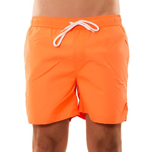 Bermuda Herren Badeshorts Fluo Badeshorts Meer Boxer Swimsuit N3033 [Neonorange, S], ABU-N3033-_A_X-1, Orange, ABU-N3033-_A_X-1 X-Large von Toocool
