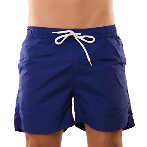 Bermuda Herren Badeshorts Fluo Badeshorts Meer Boxer Swimsuit N3033 [Neonorange, S], ABU-N3033-_B_X-2, Blau, ABU-N3033-_B_X-2 XXL von Toocool