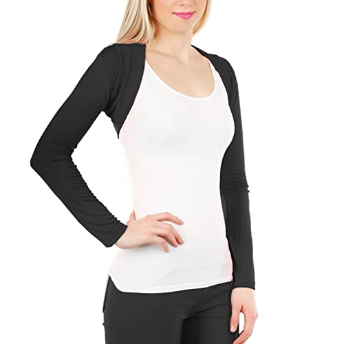 Toocool CC-816 Damen-Schulter-Oberteil mit langen Ärmeln, Schwarz , One size von Toocool