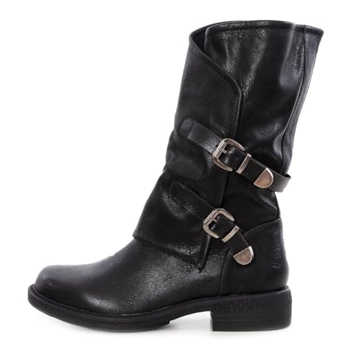 Toocool Damen Biker Boots Fibbie Anfiber Motorradschuhe Casual G620, Schwarz - Schwarz - Größe: 41 EU von Toocool
