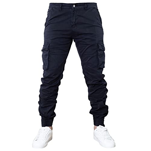 Toocool Herren Cargo Hose Militär Seitentaschen Casual Baumwolle G6538, G6570 Blau, 48 von Toocool