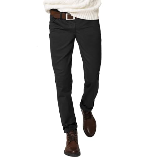 Toocool Thermojeans für Herren, Winterhose Herren Gefüttert, mit Vlies gefütterte Thermo Arbeitshose für Herren, gefütterte Herren-Jeans, Herren-Jeans für den Winter H001 [50, H833 Schwarz] von Toocool