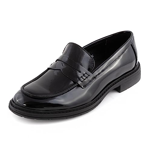 Toocool Mokassins Herren Oxford Polacchine Schuhe Herren Elegante College IE2208, schwarz hochglanz, 44 EU von Toocool