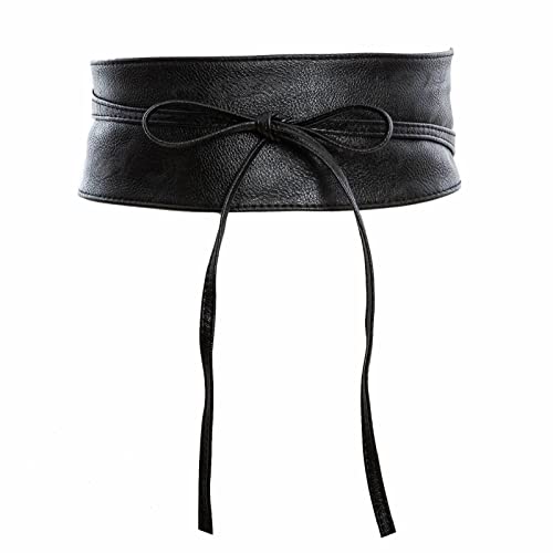 Toocool - Obi-Gürtel für Damen, Kunstleder-Bund, Taillengürtel Damen Breit Hüftgürtel ST-2087 [Eine Größe, Schwarz] von Toocool