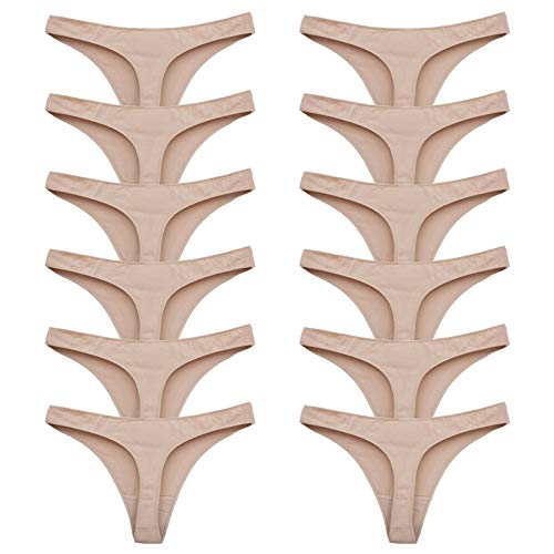 Toocool - Stock 12 Stück Damen Slip Thong glatt elastisch Neu 368-12, 85967-88-66-1, Beige, 85967-88-66-1 Small-Medium von Toocool