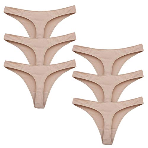 Toocool - Stock 6 Stück Damen-Slip Thong glatt elastisch Neu 368-6, 85965-88-66-1, Beige, 85965-88-66-1 Small-Medium von Toocool