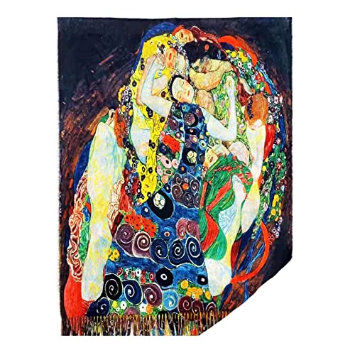 Toocool Unisex Schal Stola Klimt Van Gogh Kandinsky Monet Foulard Kunstgemälde 70x170cm Tuch Berühmte Meisterwerke Tragbare Kunst A001 [Eine Größe, W-6134 Die Jungfrau] von Toocool