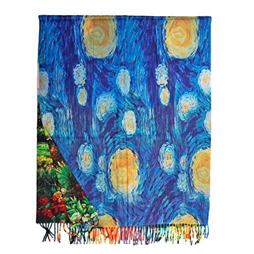 Toocool Unisex Stola Schal Klimt Van Gogh Kandinsky Monet Halstuch Schal A001, Sterne, Einheitsgröße von Toocool