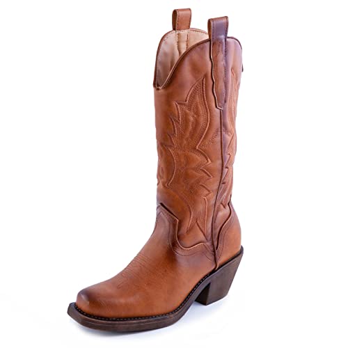 Toolcool YG886 Damen-Stiefel für Cowboy Western Camperos, Leder, 38 EU von Toocool