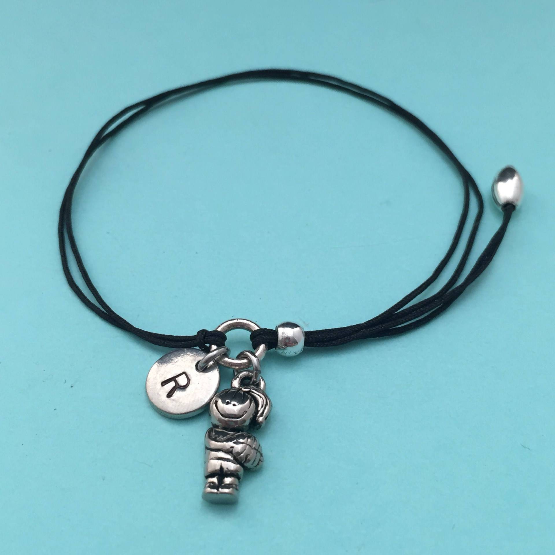 Basketball Mädchenarmband, Baseball Girl Bettelarmband, Verstellbare Armband, Personalisiert, Initiale, Monogramm von Toodaughters