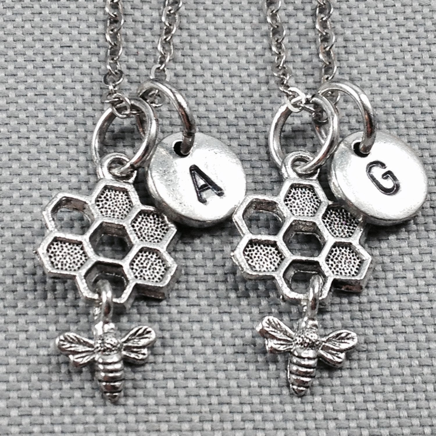 Beste Freund Halskette, Honig Kamm Biene Halskette Freundschaft, Bff Personalisierte von Toodaughters