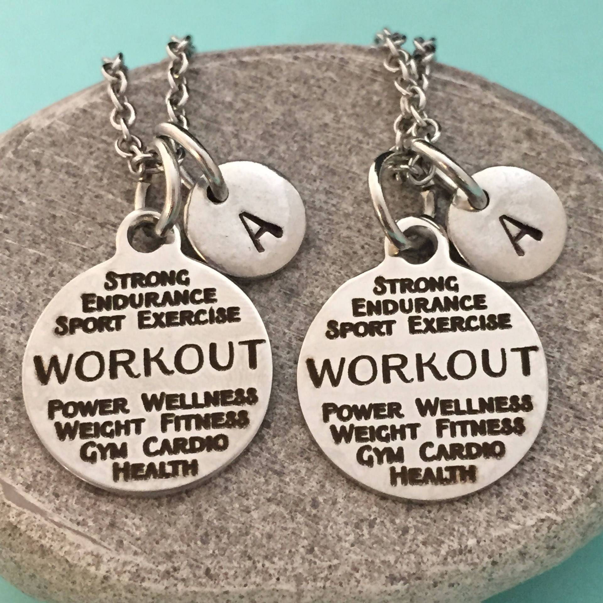 Beste Freund Halskette, Trainieren, Üben, Bff Schwester, Freundschaft Schmuck, Personalisierte, Initiale, Monogramm von Toodaughters