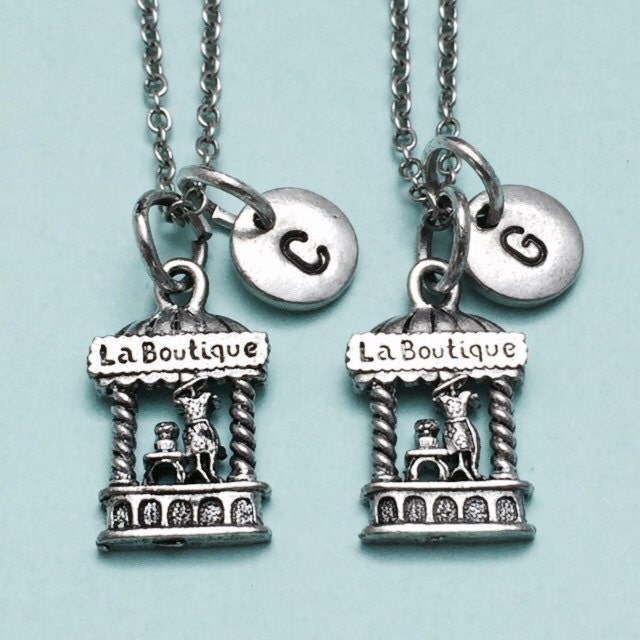 Besten Freund Collier, La Boutique Halskette, Einkaufen, Bff Schwester, Freundschaft Schmuck, Personalisieren, Paraphieren, Monogram von Toodaughters